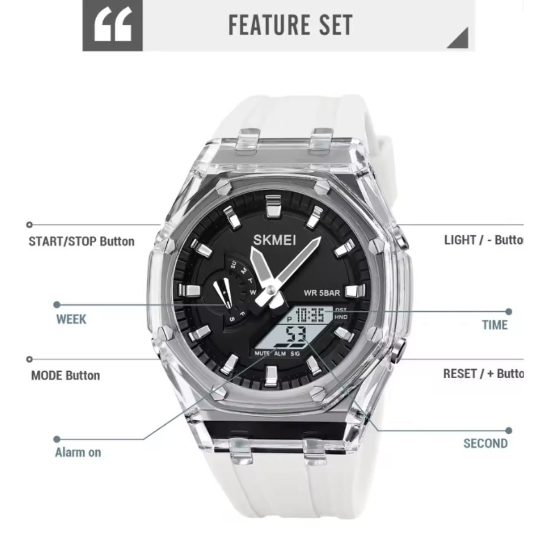 RELOJ SKMEI 2100 BLANCO