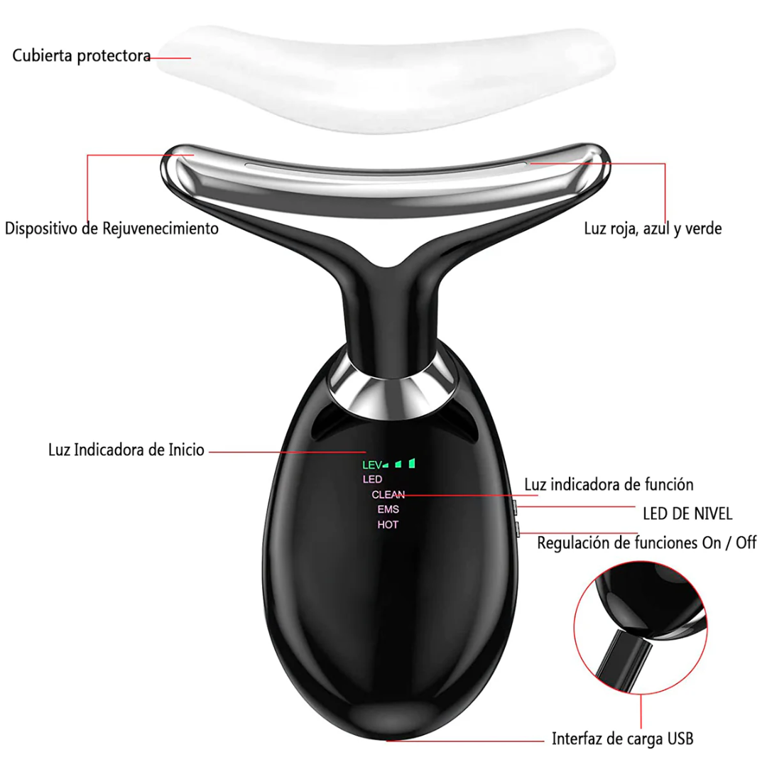 MASAJEADOR FACIAL DE CUELLO ANTI ARRUGAS Y PAPADAS