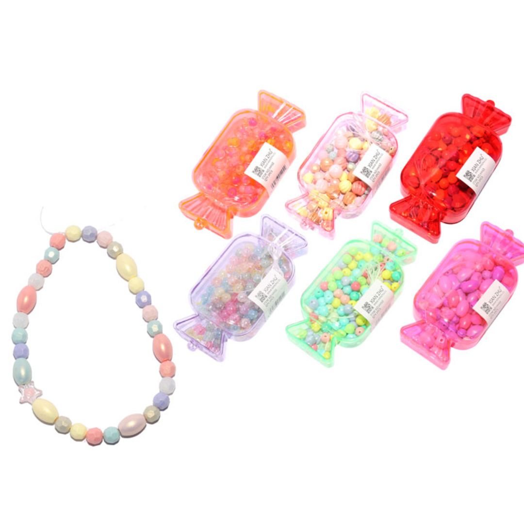 CUENTAS ACRILICAS EN ESTUCHE CARAMELO