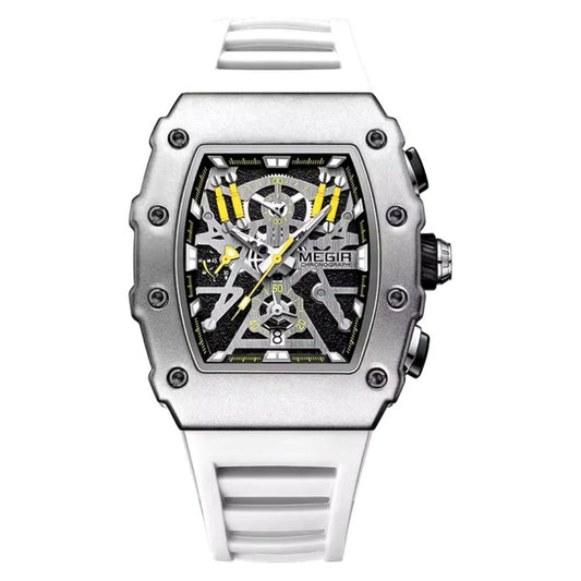 RELOJ MEGIR ESQUELÉTICO BLANCO MEG-74