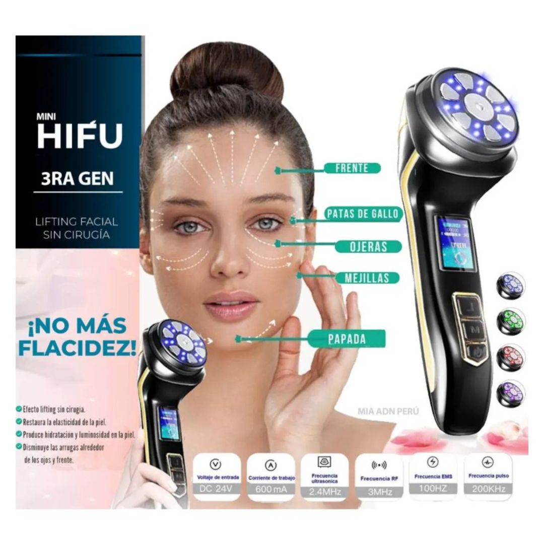 MINI HIFU 3 GENERACION REJUVENECEDOR FACIAL