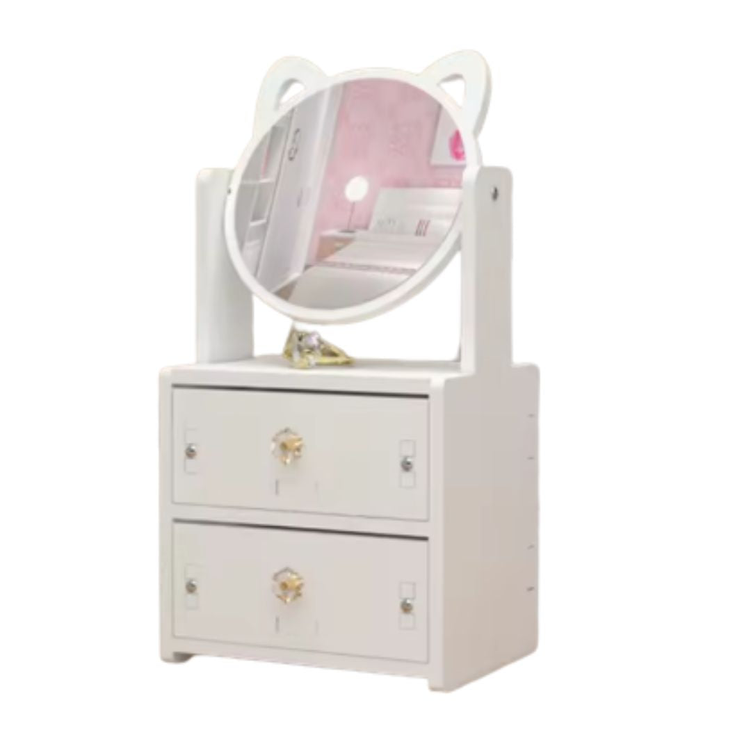 ORGANIZADOR DE MAQUILLAJE CON ESPEJO Y CAJONES