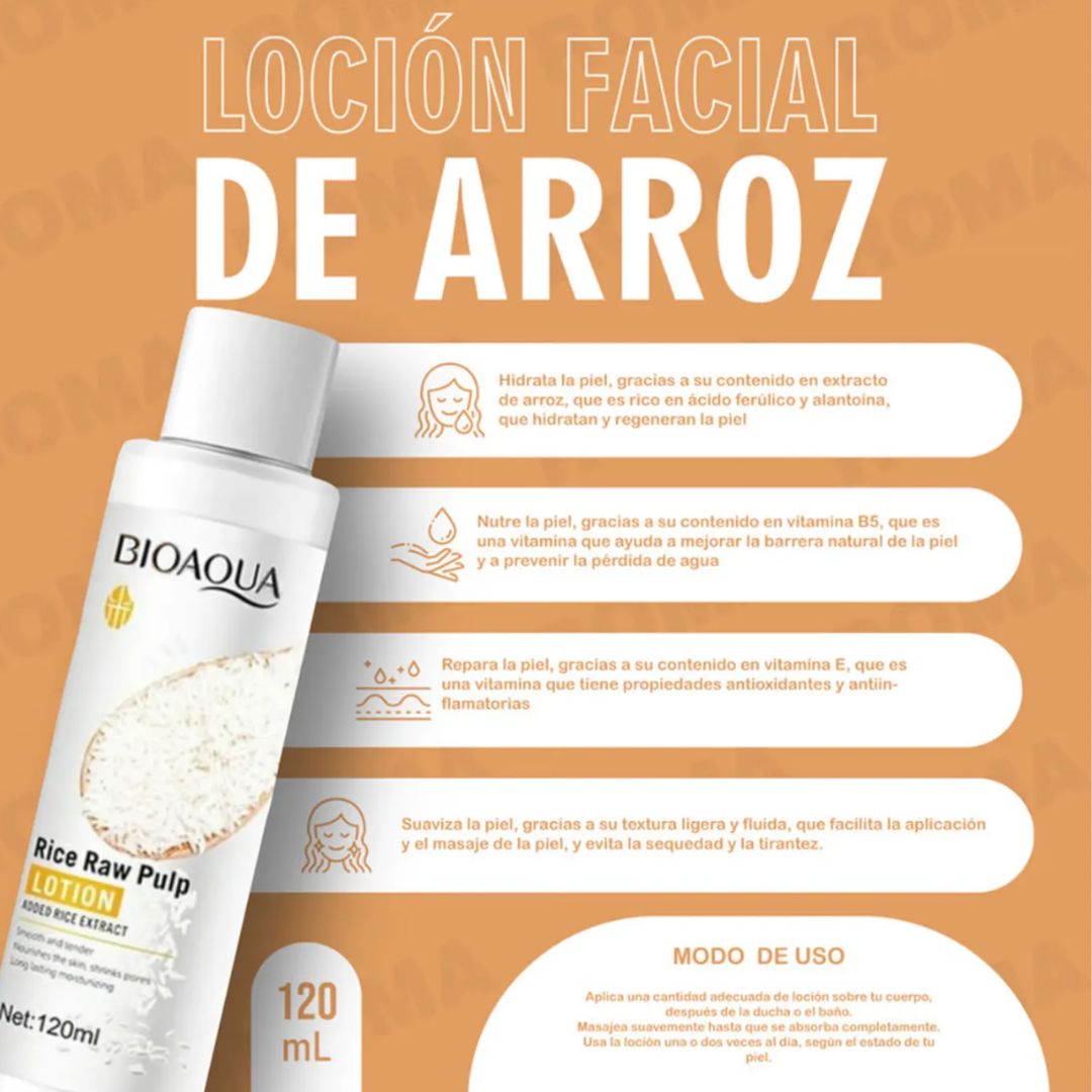 LOCION FACIAL DE ARROZ 120ML